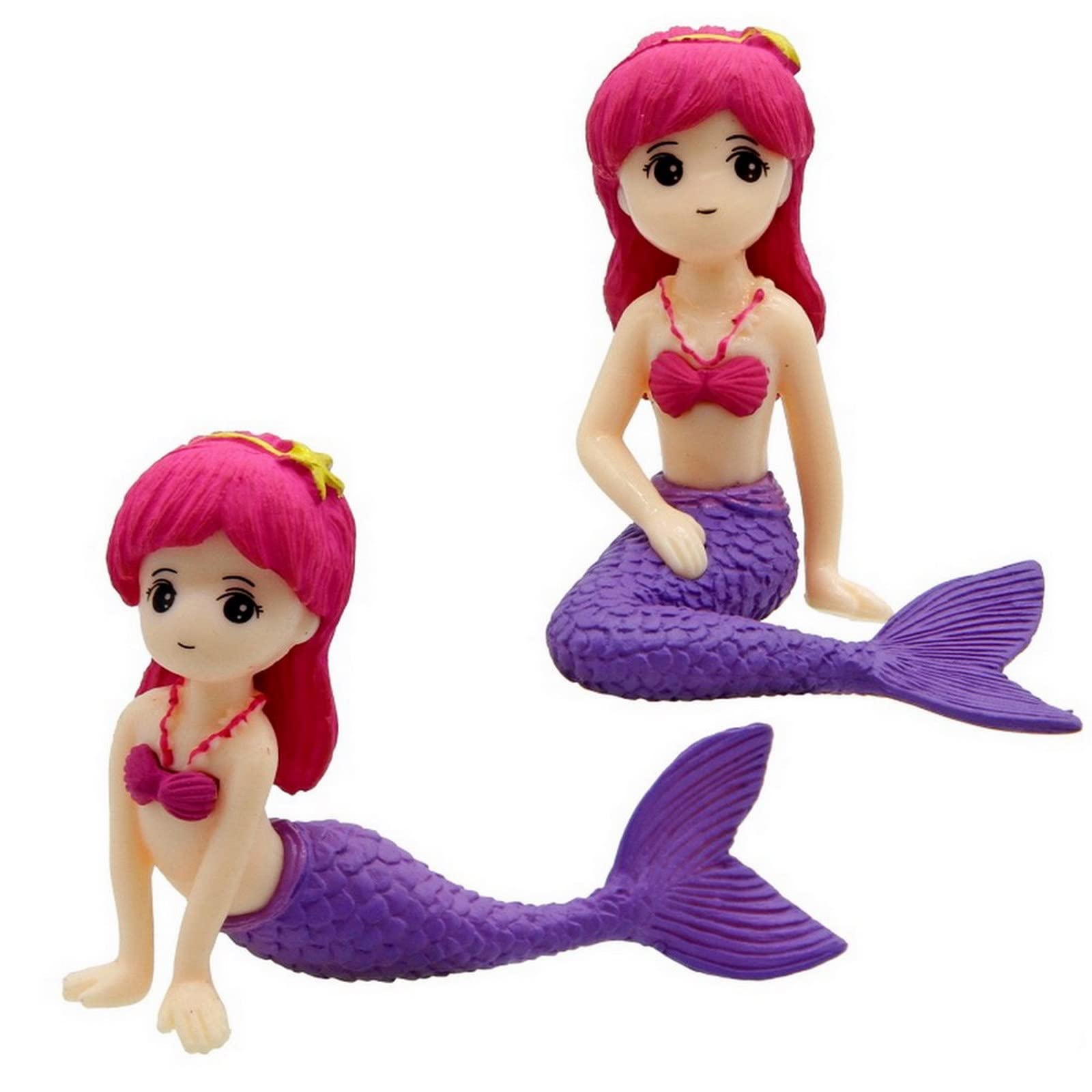 JustKraft Miniature Mermaid Pack of 2 | 5x5x0.5 cm | Decorative Toy Aquatic Animal Figurines - Couple-B-AMZ (B0BTMGKV9G) Amazon Price History, Amazon Price Tracker