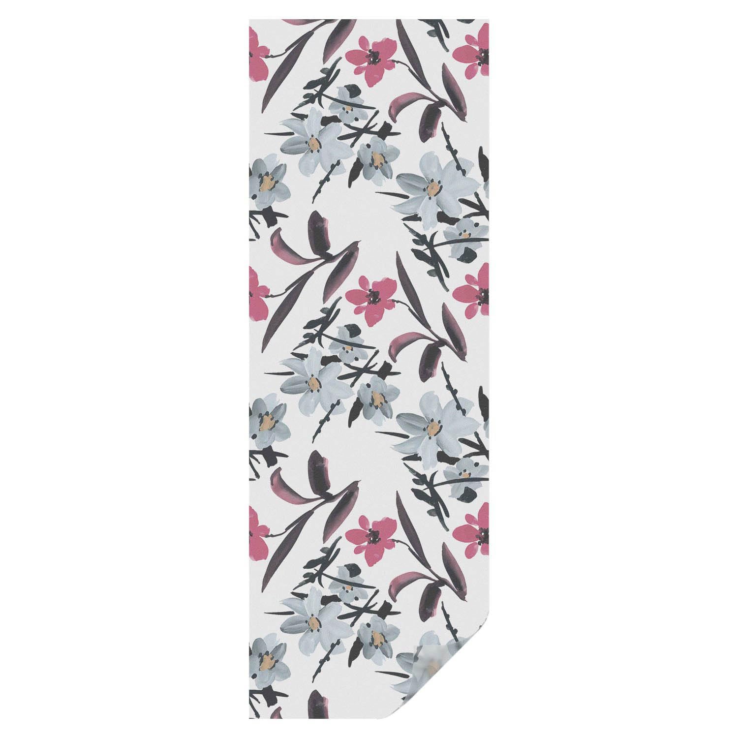 Film décoratif vitrail translucide au motif floral haut de gamme