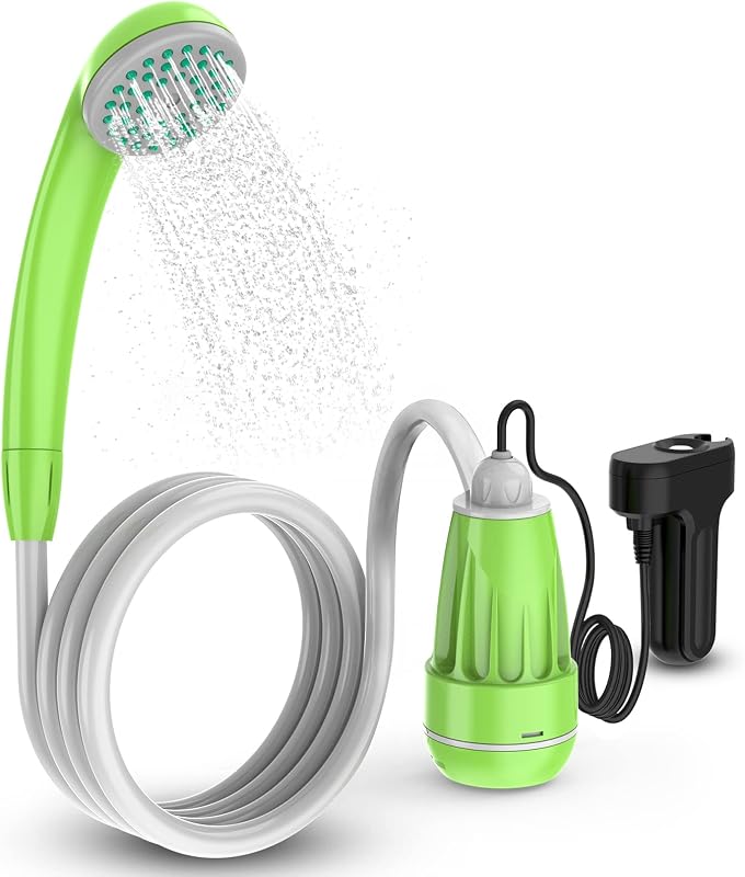 Eletorot USB-s Camping Zuhany Szivattyúval, Hordozható Kerti Zuhany 1.8m Csővel