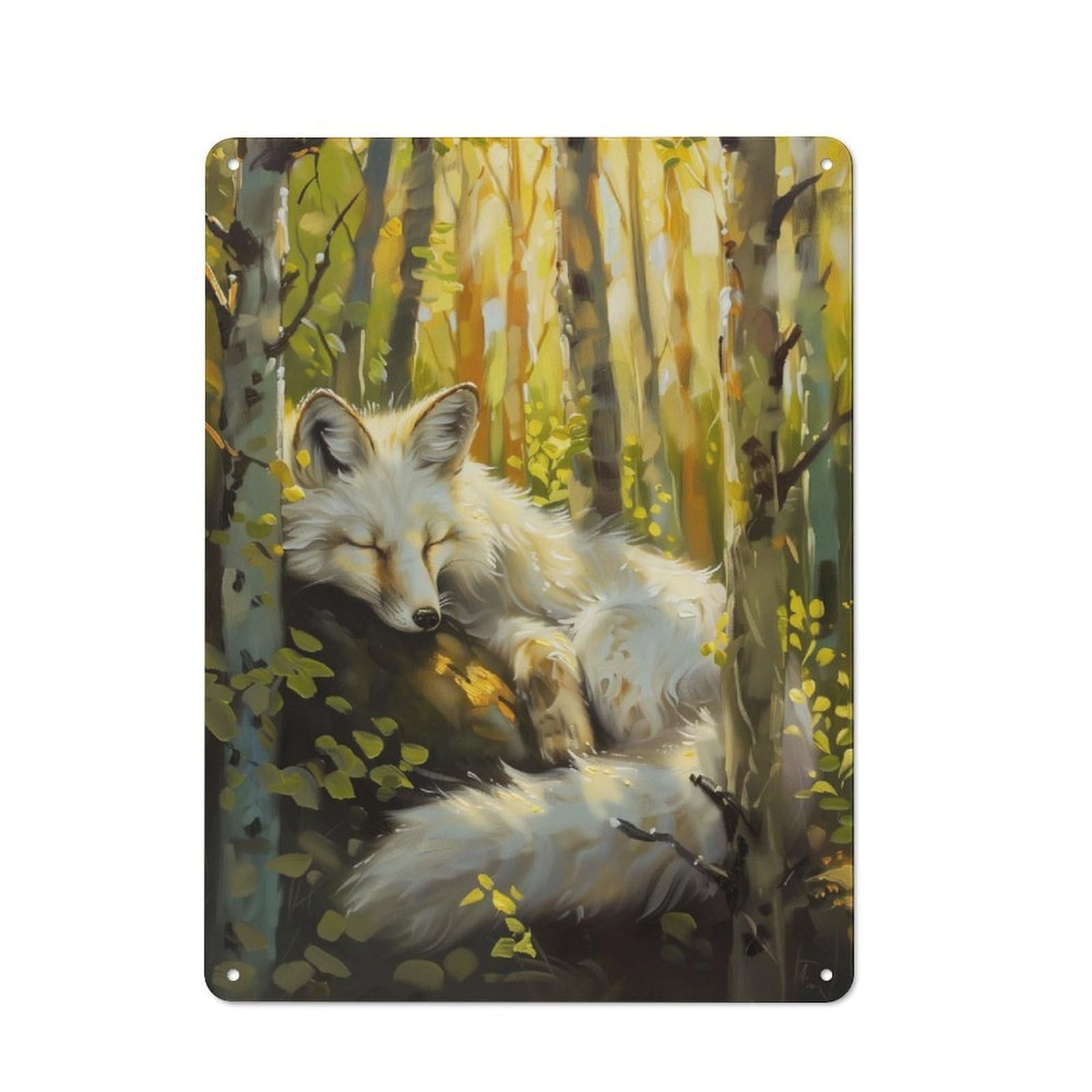 Junmoney Fox Fairy Tale Magic Classic Metal Gift Sign 40X30cm, Small Space Decor For Home, Shop, Pub Or Studio Wall