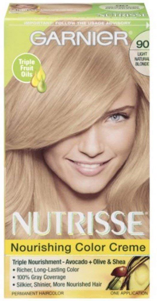 Garnier Nutrisse Nourishing Color Creme, Light Natural Blonde [90] 1 ea (Pack of 6)