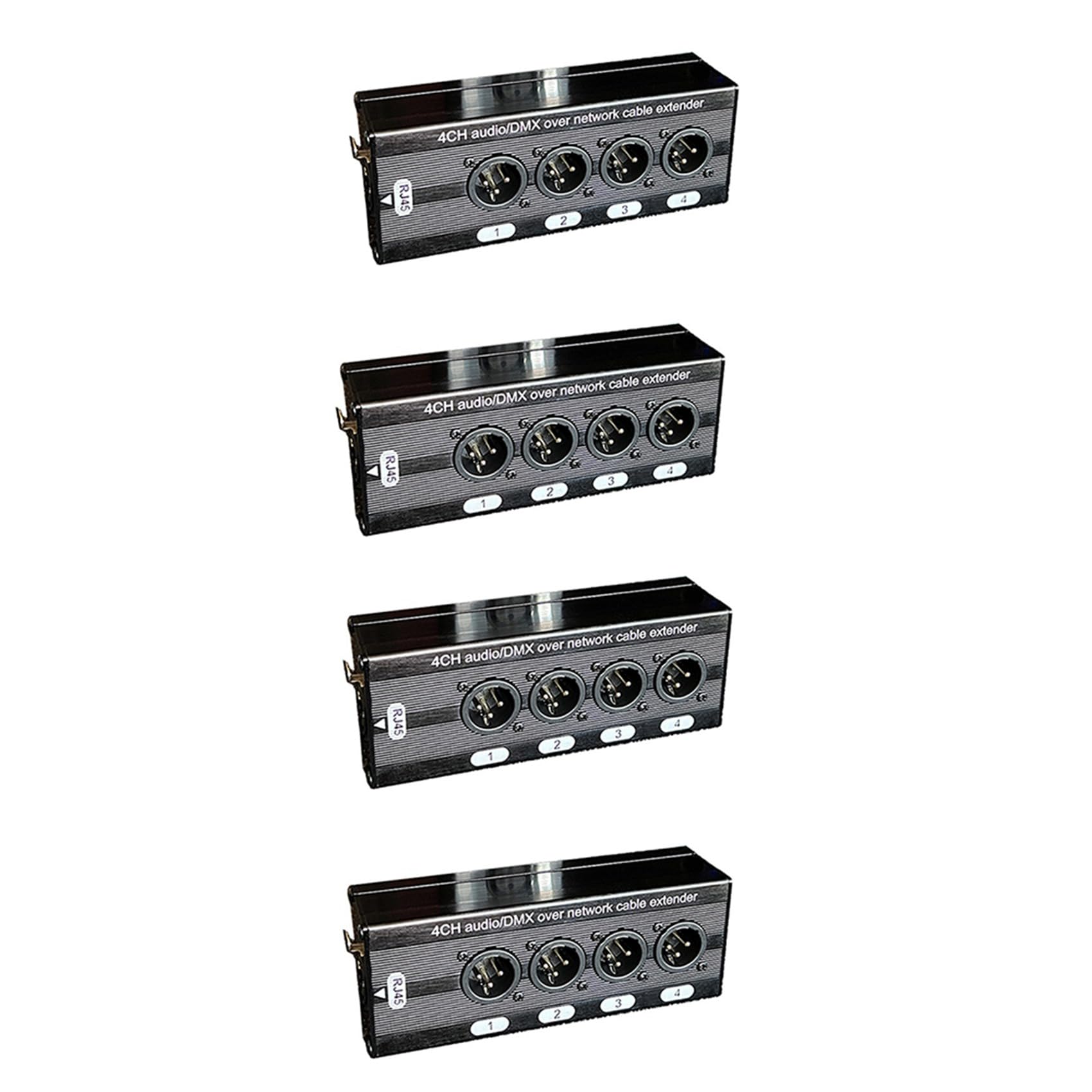 Lot de 4 rallonges de câble réseau XLR mâle DMX512 4K à 3 broches