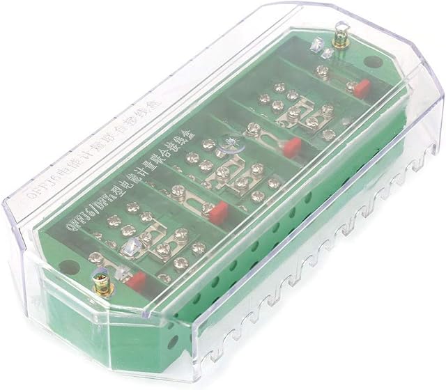 QFJ6/DFY1 3-Phase 4-Wire Electric Energy Metering Combined Junction Box, Testing Electric Equipment Terminal Row Enclosure Junction Box, for Meter, Instrument (with cover)