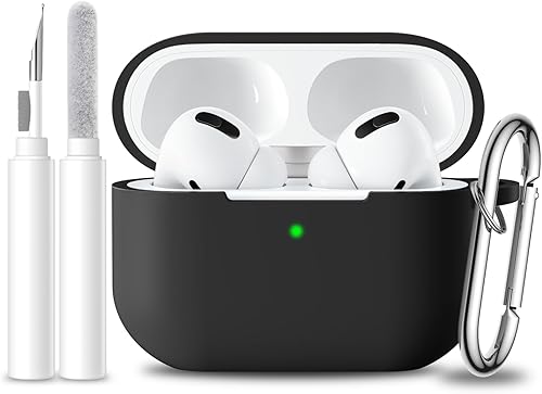 Funda para Airpods Pro 2 con kit de limpieza, funda protectora completa de silicona suave para AirPods Pro para mujeres y hombres, compatible con