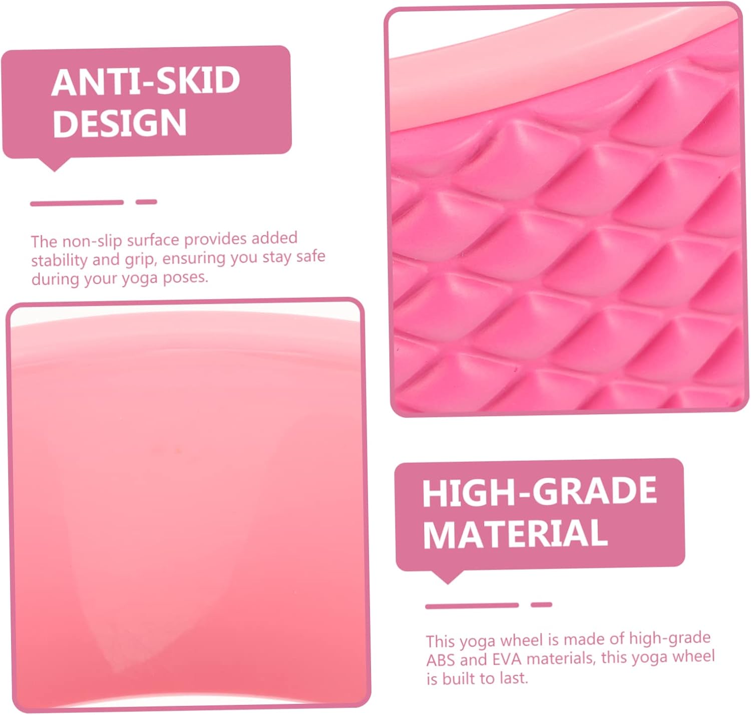 Yoga Wheel for Back Pain Relief Sturdy Foam Roller for Stretching and Massage 1 Piece Yoga Training Wheel for Fitness and Flexibility