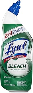 Lysol Bleach Toilet Bowl Cleaner - 24 fl oz (0.8 quart) Bottle - 2 / Pack - Blue