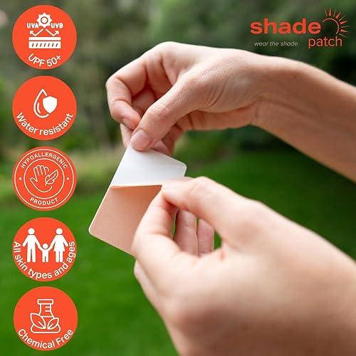 Miniatura 6 de Parche de protección solar  Skin UV Shade Patch UPF 50+ Parches textiles Protección solar específica para áreas específicas de tu piel. Sin