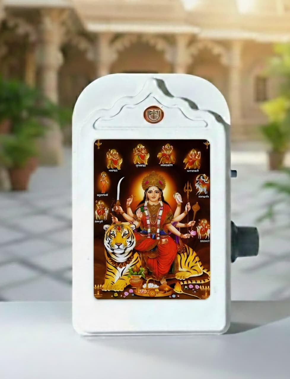 JAI MATA JI 8 Mantra Chanting Bell/Mantra Electric Light continuous Sound Prayer Kit-image-31