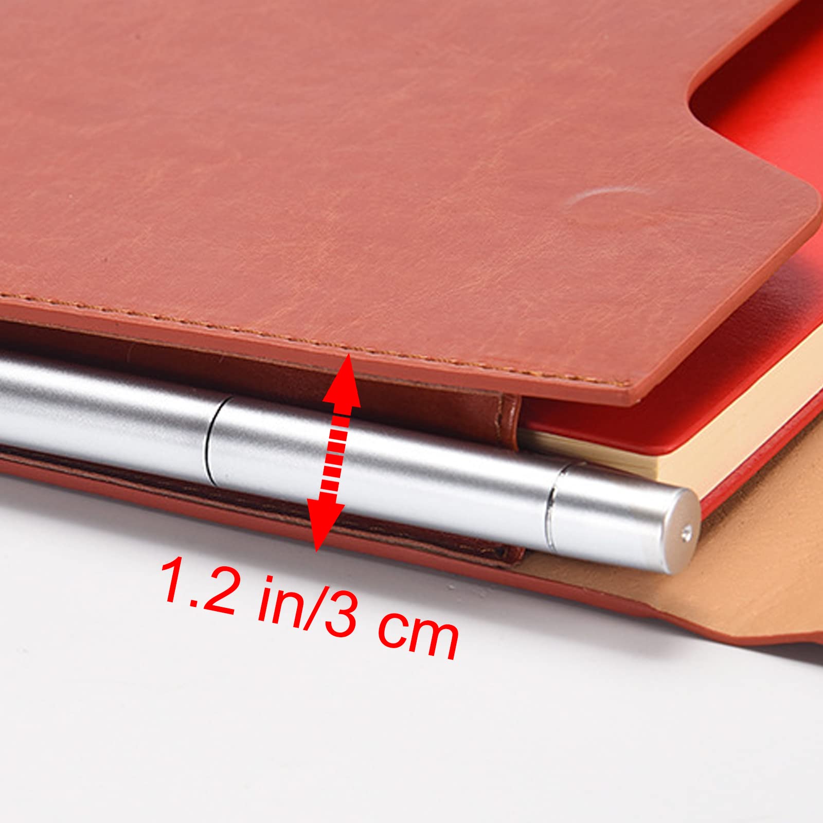 VANRA 1 Piece File Folders PU Leather Expanding Document Holder File Jacket Filing Envelope for A4 Letter Size Paper with Invisible Magnetic Closure Brown - Image 4
