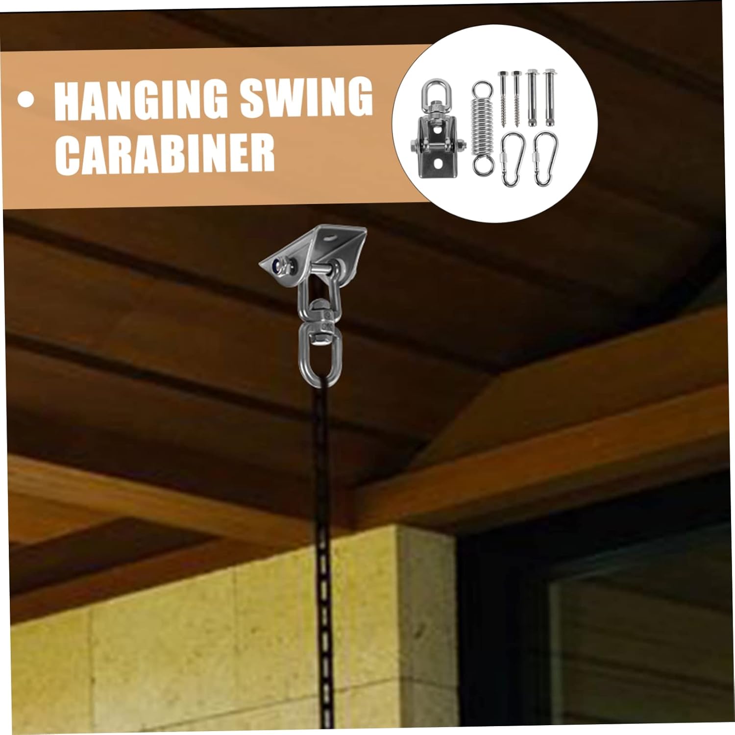 1Set Heavy Duty Hammock Hanger Kit Multipurpose Ceiling Hooks for Swings Chairs Durable Hanging Parts for Use Safe Reliable Installation