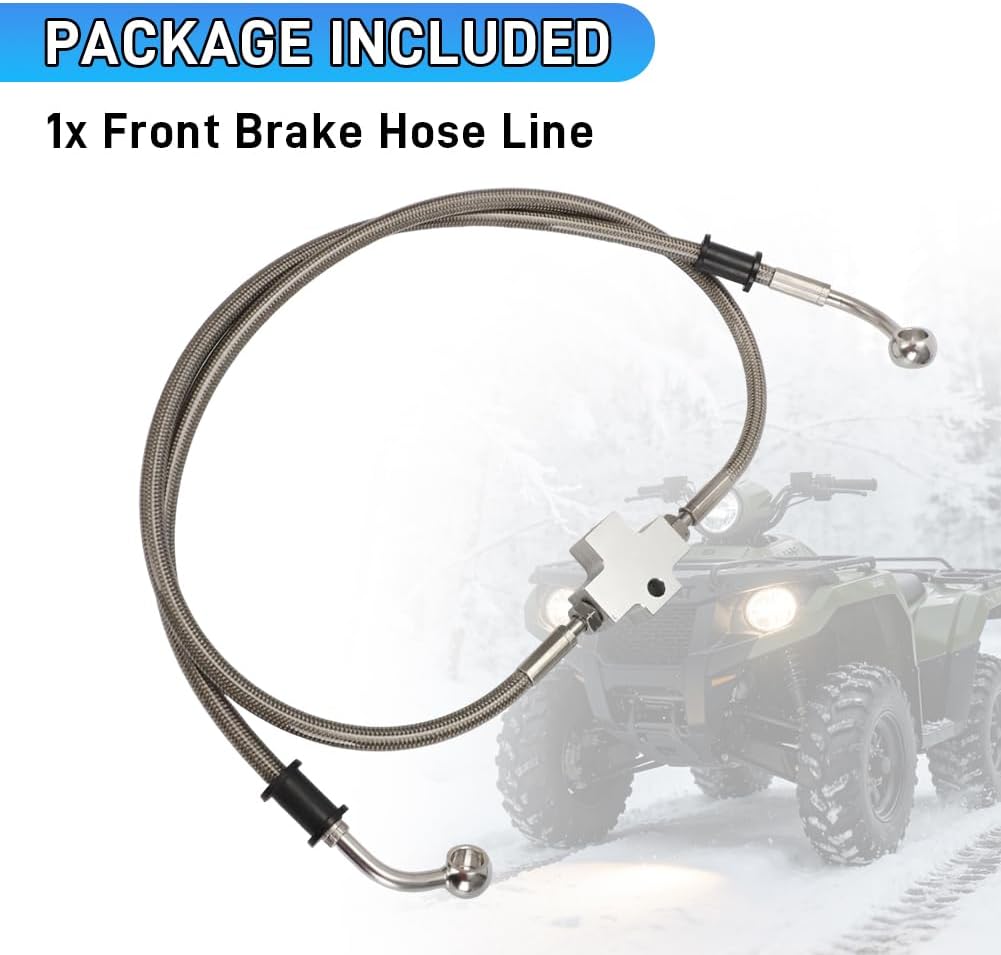 AUTOVIC Front Braided Brake Hose Line Compatible with Arctic Cat ATV Replace for 3313-750