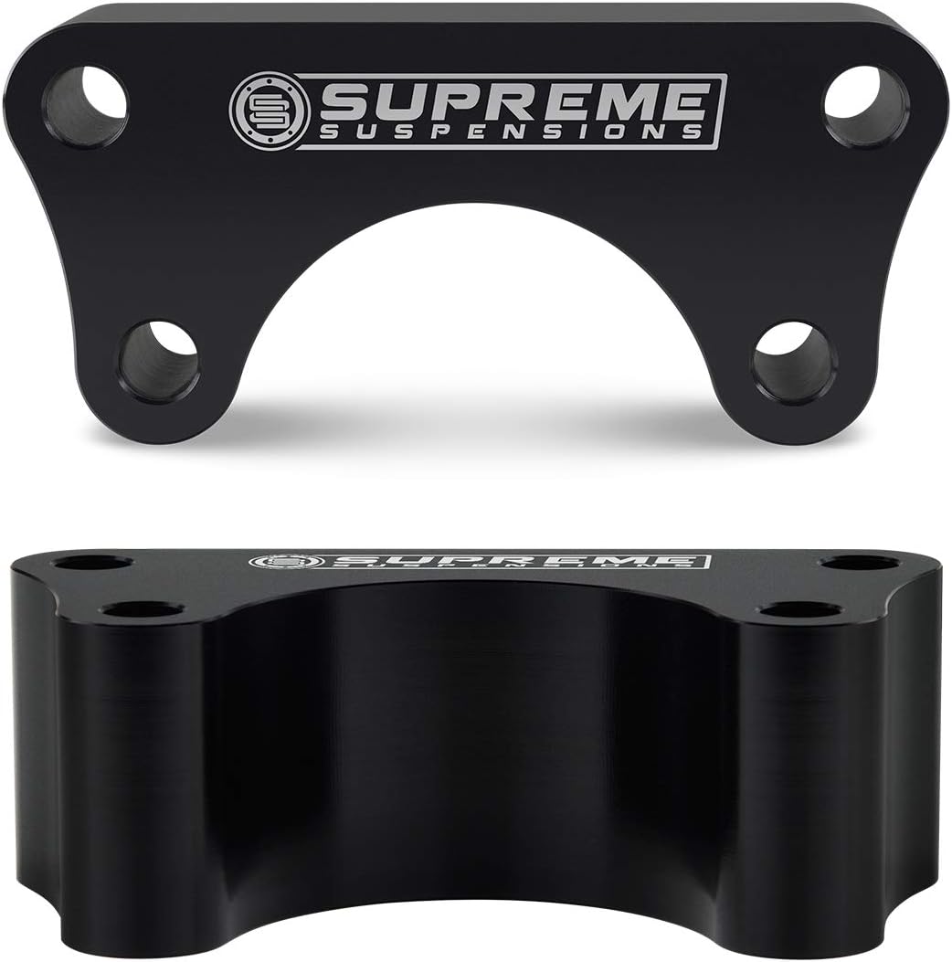 Supreme Suspensions - 3" Front Leveling Kit for 1986-1998 Toyota IFS Pickup / T100 2WD - T6 Billet Aluminum Ball Joint Spacers Lift Kit (Black)