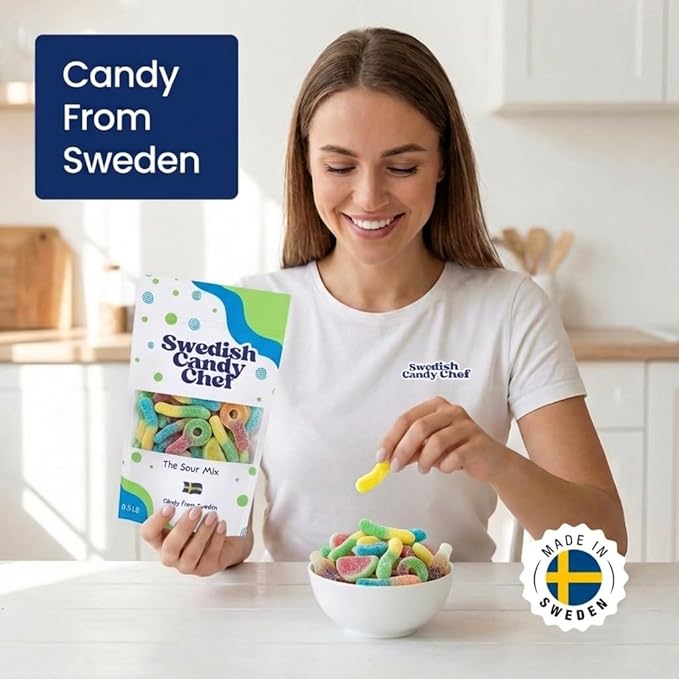 Mezcla Sour Swedish Candy Chef - Caramelos Bubs Sour 0.5LB miniatura 7