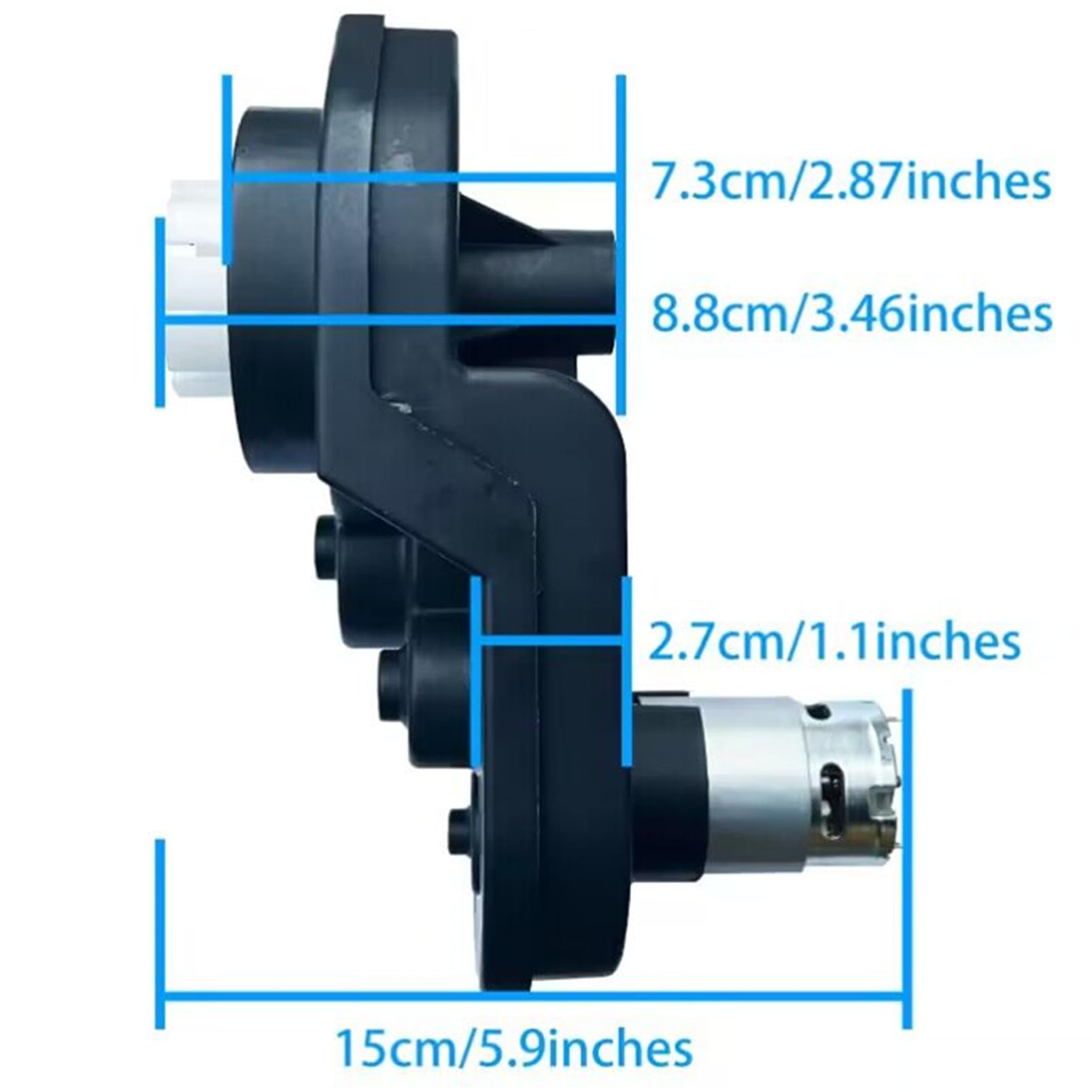 12 Volt RS550 40000RPM High-Speed Motor Gearbox for Power Wheels Kid's Ride On Toys Car Upgrade,12V Motor Replacement for Ford Raptor F150 Kids Ride On Car Parts