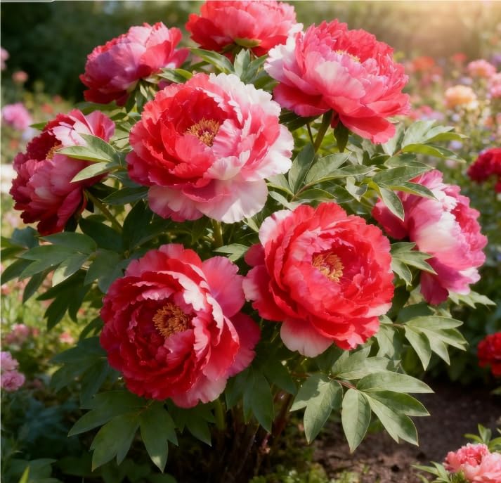 Magnificent Peony Bulbs in Bulk UK: Hardy Perennial Splendor for Breathtaking Garden Displays, Potted Plants-2 Rhizome-H