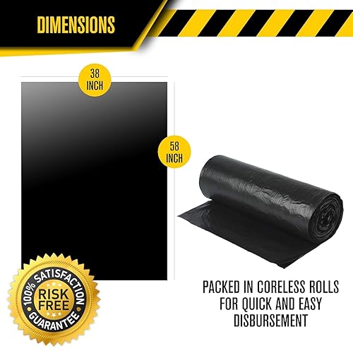 Miniatura 3 de Ultrasac - Bolsas profesionales resistentes de 55 galones, 40 unidades, 3 mil, 38 x 58 pulgadas, bolsas grandes de basura para bidones o cubos,