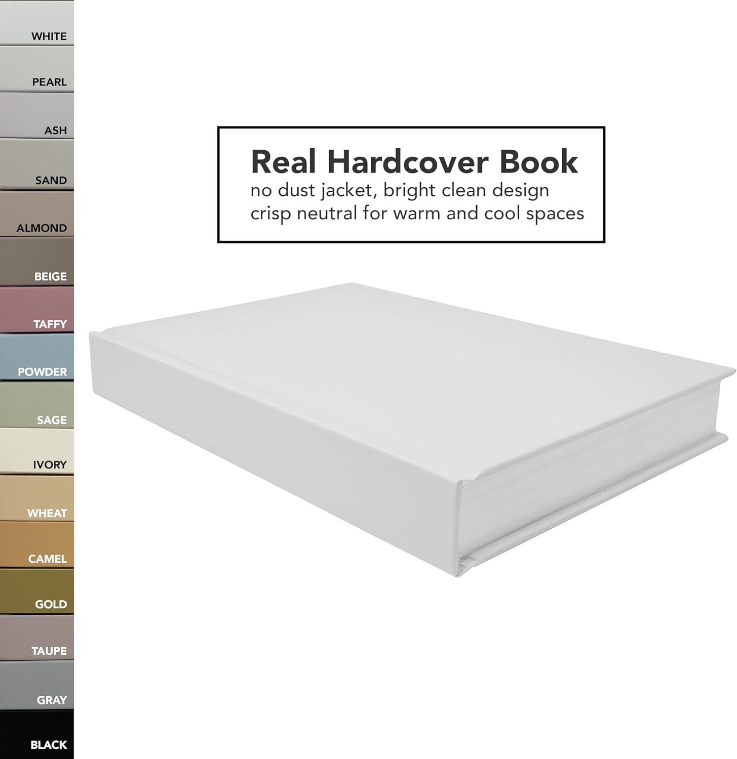 CovoBook™ Blank Hardcover | Premium Sketchbook Journal Guest Book | Photo Prop Home Decor (Ash, Size 9)