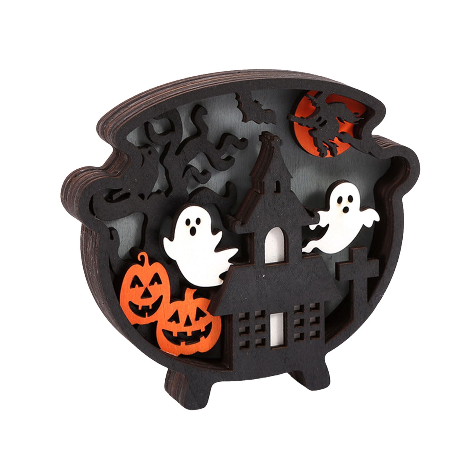 Tsophreniq Attractive Halloween Wall Calendar 31 Days Countdown Calendar with Ornament for Door Wall Decoration Scene
