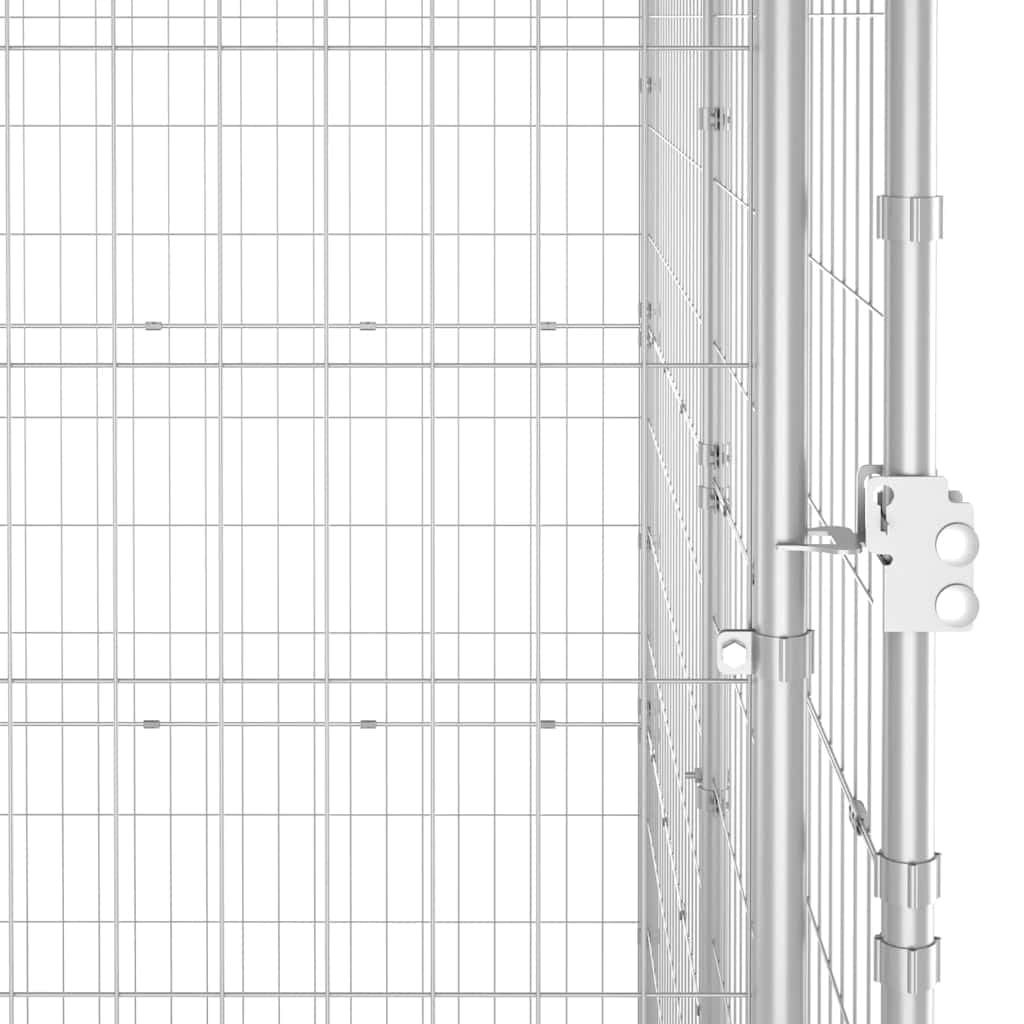 vidaXL Chenil Extérieur Acier Galvanisé 7,26 m² Enclos Niche Cage pour Chiens