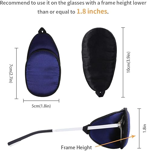 Miniatura 4 de eZAKKA Parches para ojos para adultos, parche de seda para lentes para ojos perezosos, ambliopía, estrabismo y después de una cirugía (marrón +