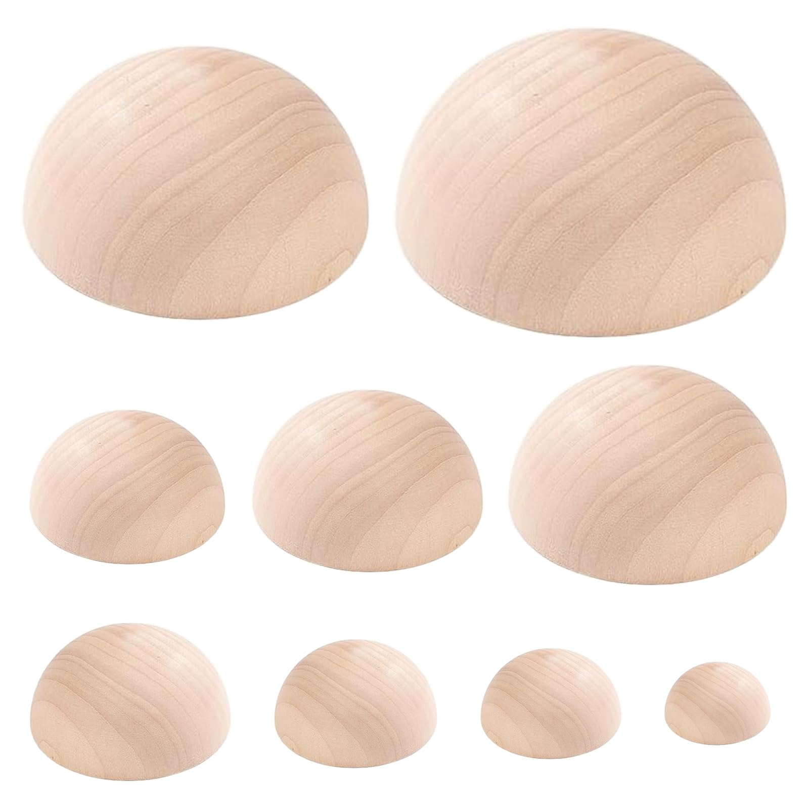 9 Pcs Half Round Pottery Tools, Wooden Ceramic Plate Press Tool Semi-Circular Modeling Pottery Molds Slump Press Art Making for Ceramic Top DIY Bowls