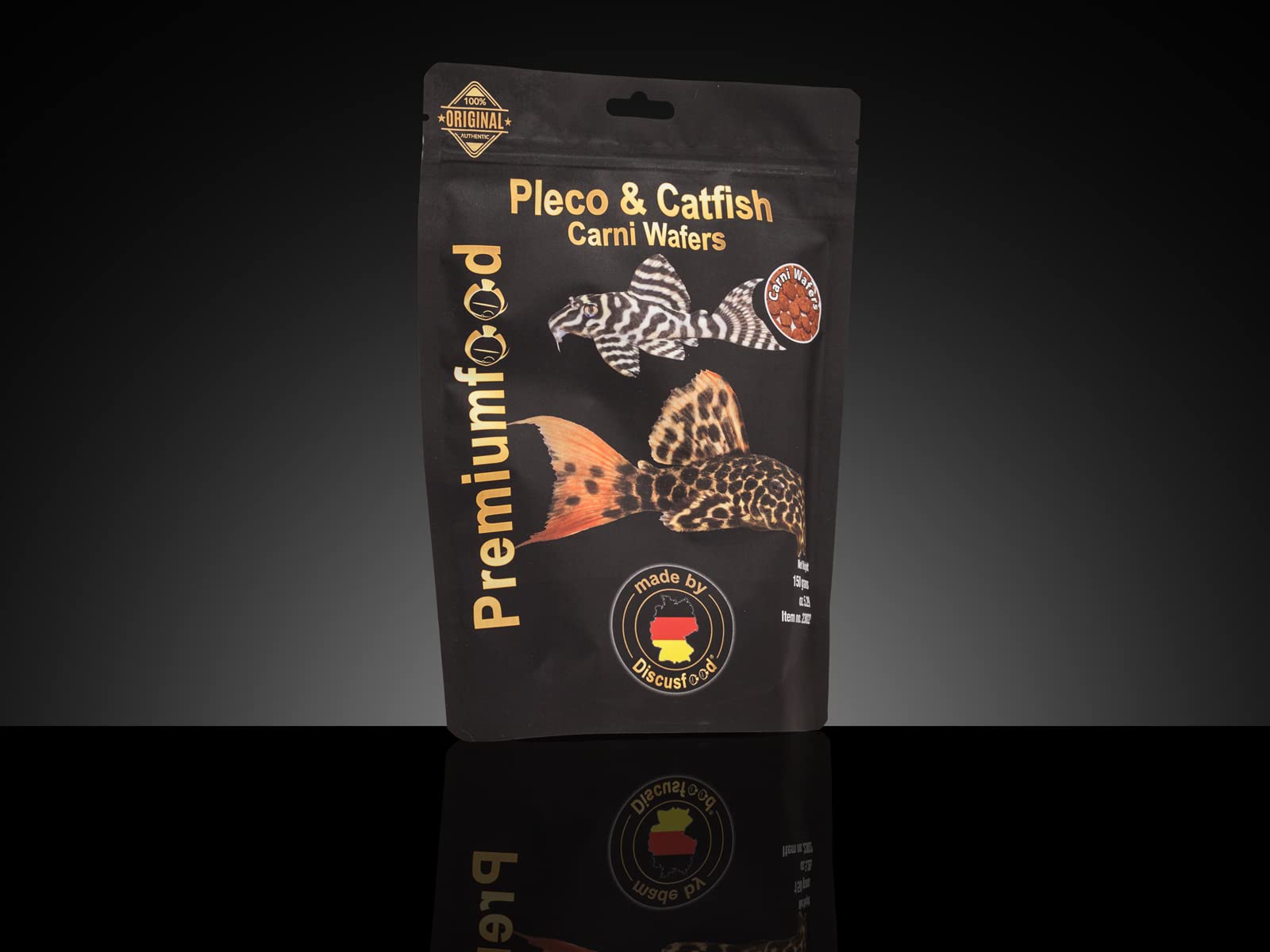 Discusfood Pleco & Catfish Carni Wafers, 150 g, nourriture principale pour poissons-chats, carnivores, pour tous les poissons-chats et poissons d'ornement ayant un besoin élevé de protéines