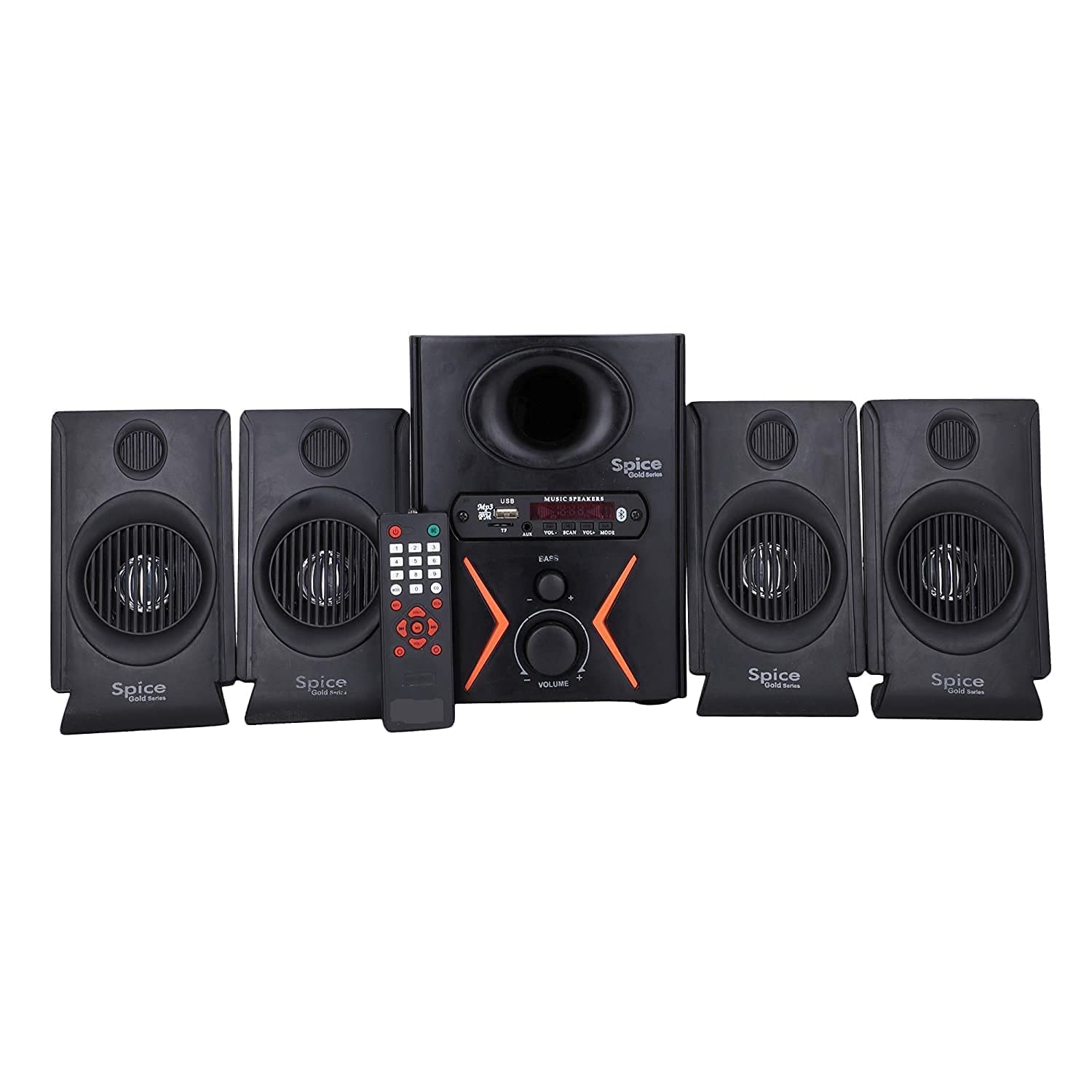 Spice Gold Series F-450VV 4.1 Home Theater System USB & FM Multimedia Speaker System with Bluetooth