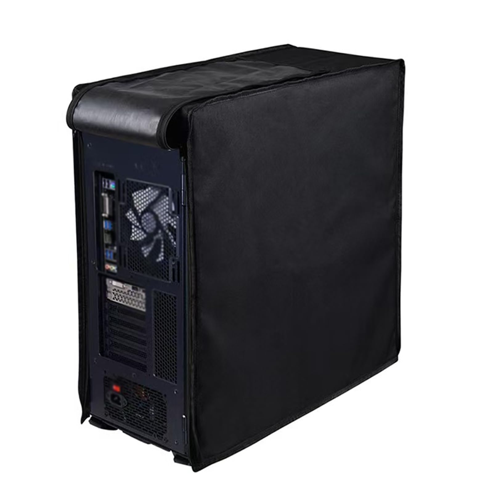 Computer CPU Dust Cover PC Dust Protection Case Host Computer PC CPU Tower Protector Waterproof Scratch Resistant (Black, 24.40Lx10.23Wx 20.47H)-image-35