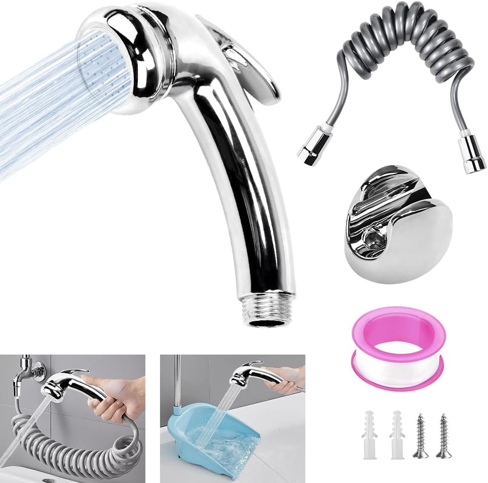 ADERTOS High Pressure Shower Head 1/2" Thread Trigger Handheld Shower