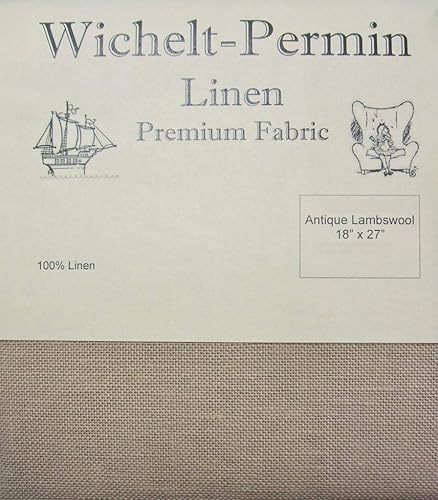 Wichelt Permin - Tela de punto de cruz (lino, 18.0 x 27.1in, 32 unidades)