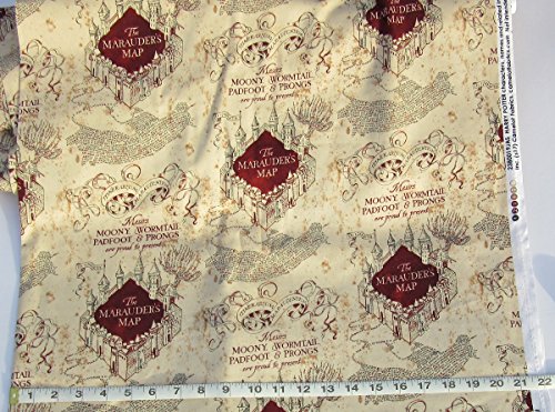Warner Brothers Marauder's Map on Light Tan...