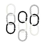 Nuby Linkables, Black, Grey, and White Attachable Links for Strollers, Car Seats, and Travel