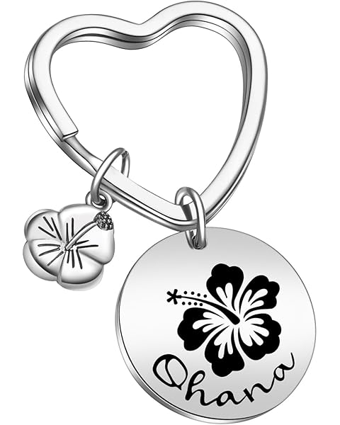 Hawaiian Keychain Hibiscus Jewelry Stuff Hawaii Souvenirs Gifts for Bestie, Sister,...