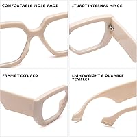Vista 30 de Thick Frame Blue Light Glasses for Women Men Fashion Square Computer Gaming Eyeglasses with Clear Lens