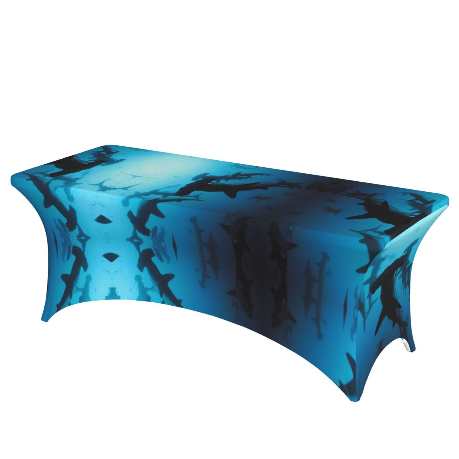 ERCgad Hammerhead Sharks Print Rectangular Tablecloth Dining Banquet Party Events Home Celebration Table Cover