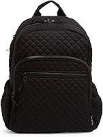 Vista 1 de Vera Bradley Mochila Campus de Algodón para Mujer, Negro algodón reciclado