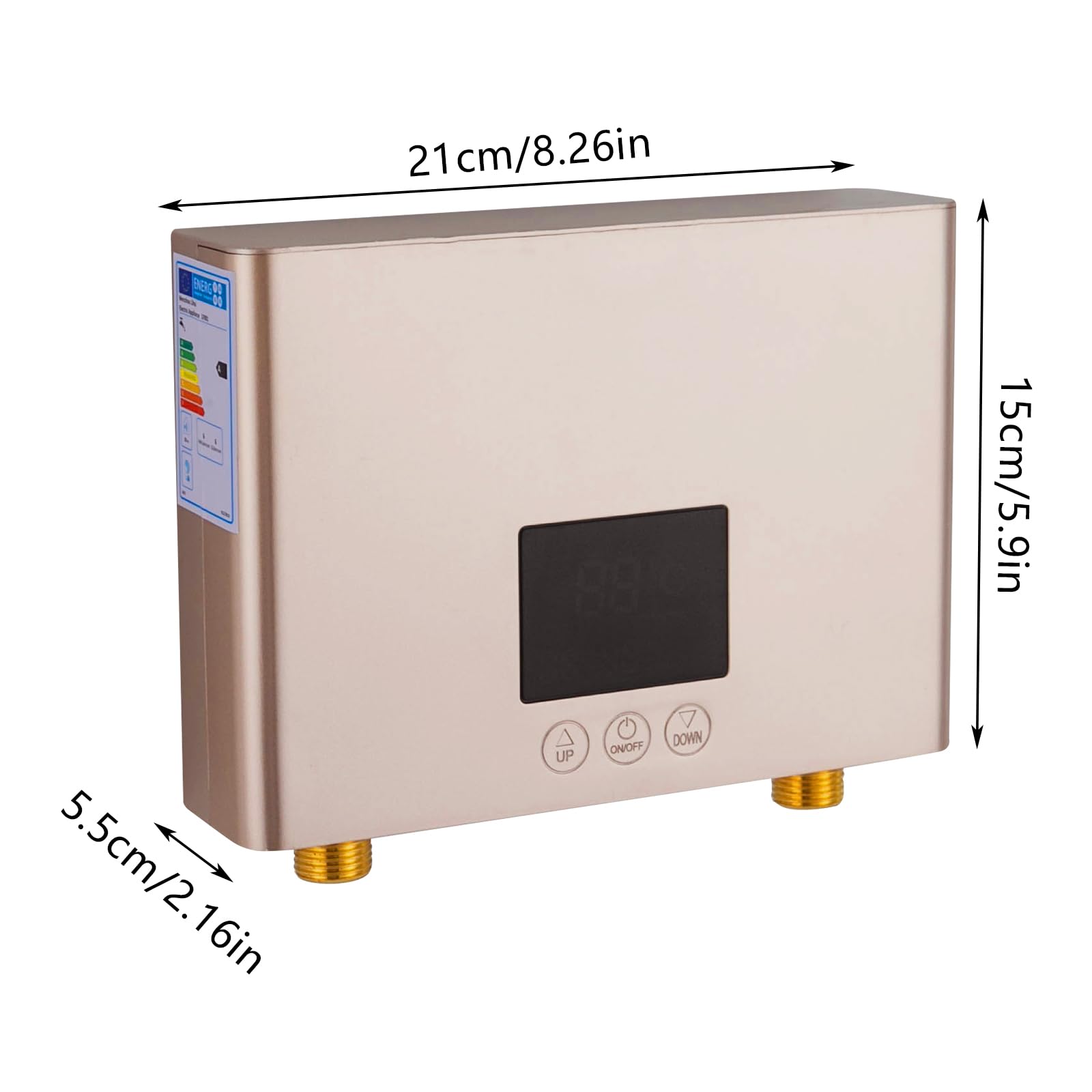 Mini scaldacqua istantaneo, 3000 W, scaldabagno elettrico con termostato, 30-55 °C, senza serbatoio, con telecomando, AC 220 V