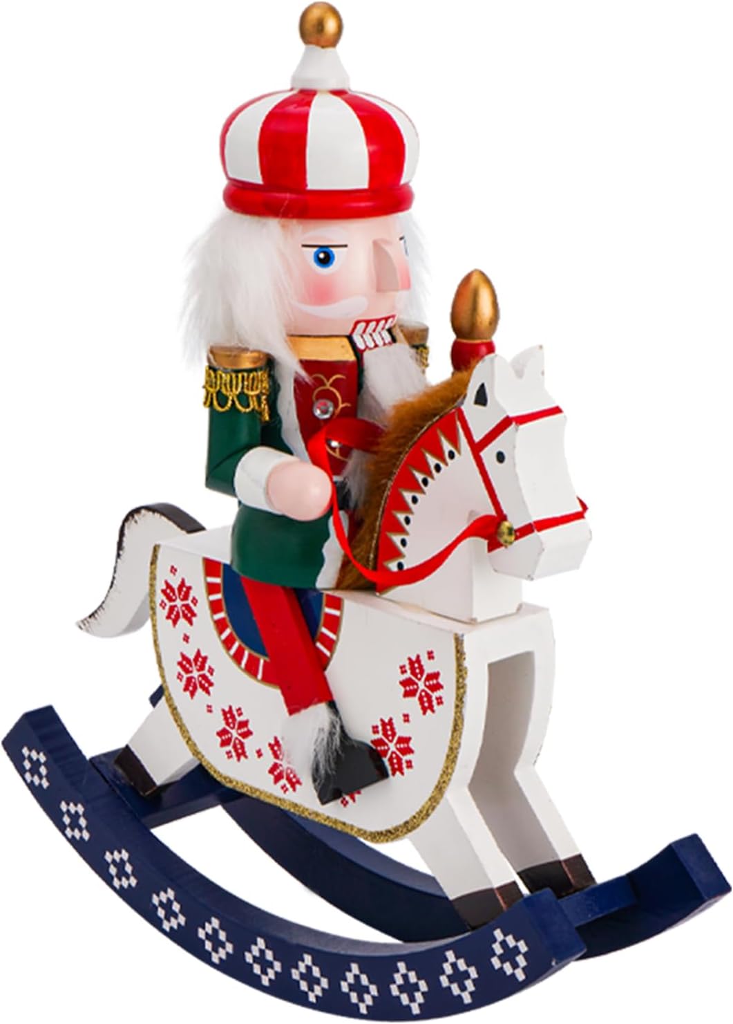 Nutcracker Christmas Decor, 14 inch Wooden Nutcrackers Figures, Handcrafted Drummer Collectible Christmas Nutcracker Decor for Tabletop, Shelves Ornaments (Drum)