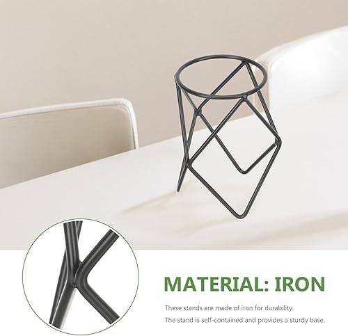 Miniatura 7 de Zerodeko Crystal Ball Stand Sphere Display Holder Geometry Globe Storage Rack Easter Egg Stand Iron Wire Hydroponics Vase Rack A