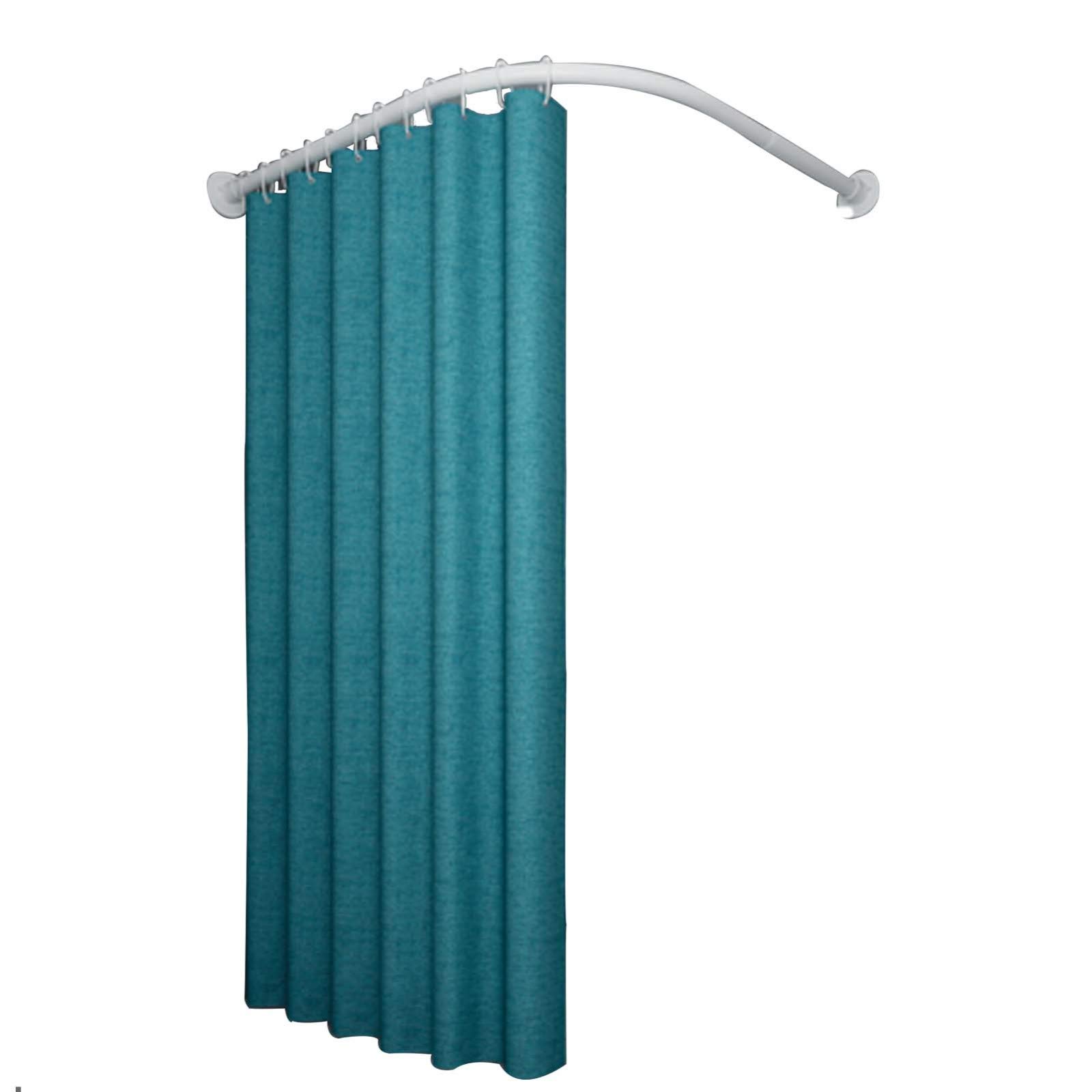 Genérico Barra Curva Ajustable para Cortina de Ducha, sin Necesidad de taladrar/telescópica, en Forma de L, de Acero Inoxidable, para baño y bañera (tamaño: 70 a 95 × 70 a 95 cm).