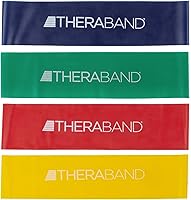 TheraBand Resistance Band Loop Set - 3 Heavy Bands (Black, Silver, Gold) for Strength Training, Rehab & Mobility Workouts