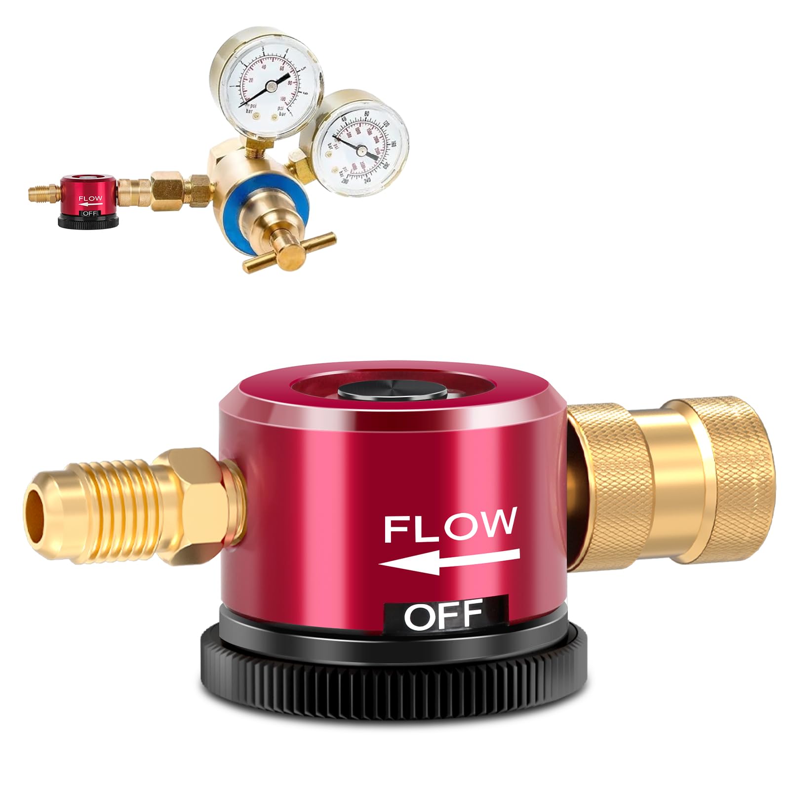 Nitrogen Purge Tool, Nitrogen Regulator HVAC, Metal Nitrogen Purging Tools, Nitrogen Purge Regulator Tool, Adjustable Nitrogen Flow Regulator, HVAC