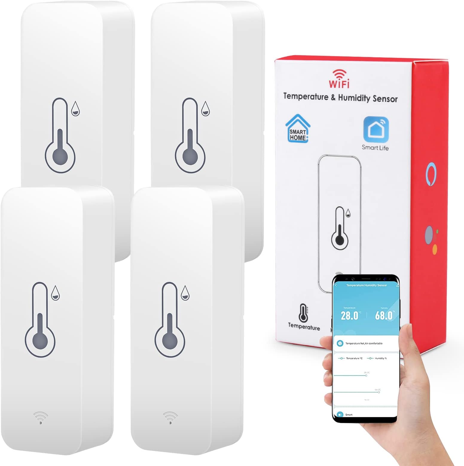 Aqara Temperatur und Feuchtigkeitsensor 3er Pack, Erfordert Aqara Hub, Zigbee, für