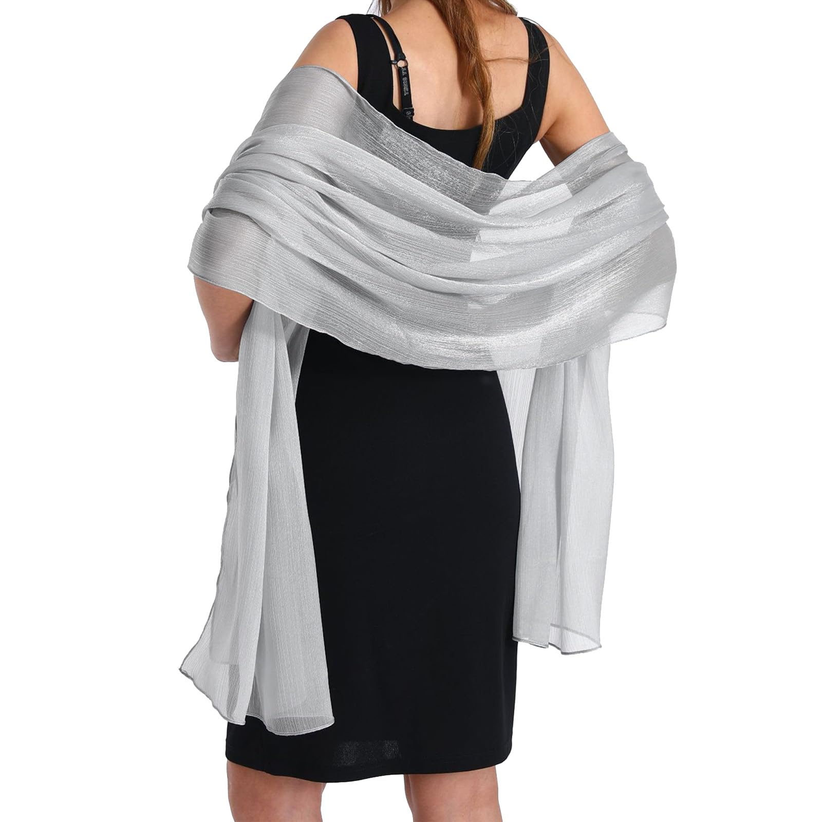 Scialle In Raso Per Damigelle - Stola Elegante Per Matrimoni E Occasioni Formali - Foto 12