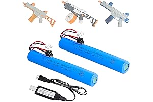 2 Pack 7.4V 2000mAh Battery Powerful Splatrball Gun Battery Pack Accessories for...