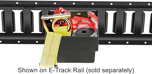 Miniatura 3 de Paquete de 4 cestas E-Track  Cubo de almacenamiento organizador de remolque  6-12 pulgadas x 6-18 pulgadas x 4-12 pulgadas para camiones y almacenes