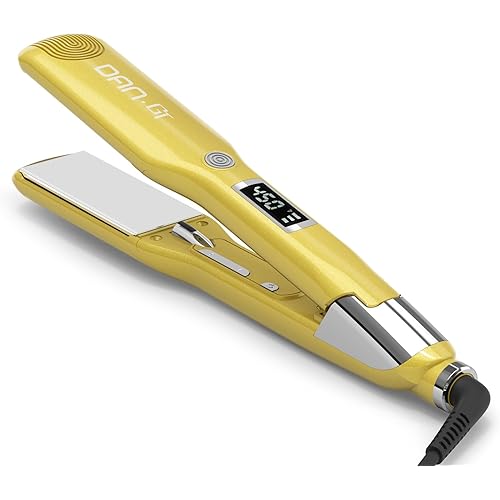 DAN Technology Ion Flat Iron Hair Straightener and Curler 2 in 1, 1.5 Inch Hair Straightener with Heat Up Quickly & Auto Shut-Off, 11 Adjustable Temp Dual Voltage Hair Styling Tools for All Hair Types