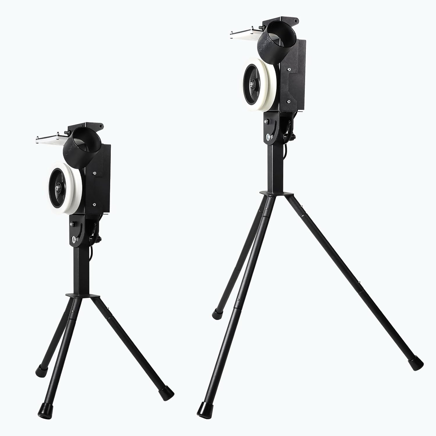 Lite 9" Baseball Pitching Machine with 8 Dimpled Baseballs - Adjustable Speed & Angle, 45MPH, Lightweight & Portable for Hitting/Fielding Training