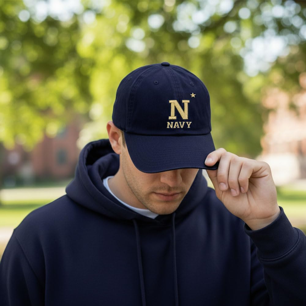 Desert Cactus United States Naval Academy Baseball Hat Midshipmen US Navy USNA Brimmed Embroidered Cap Adjustable Cloth Strap