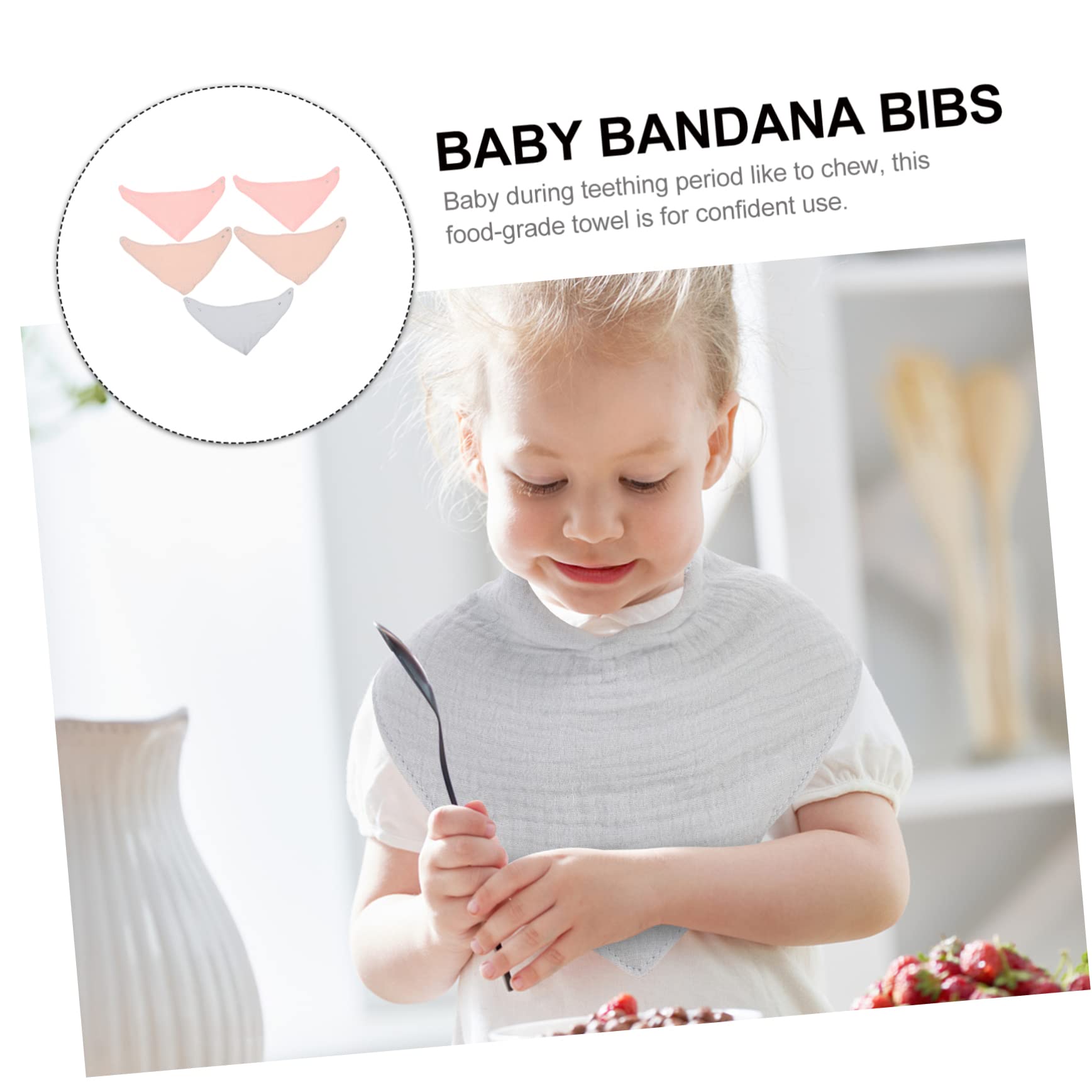 Abaodam 15pezzi Bavaglini Bandana Per Assorbente Per Salivazione e Dentiere Comfort e Protezione Per e